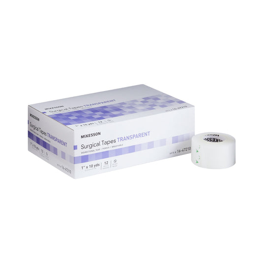 Medical Tape McKesson Transparent 1 Inch X 10 Yard Plastic NonSterile - 16-47210