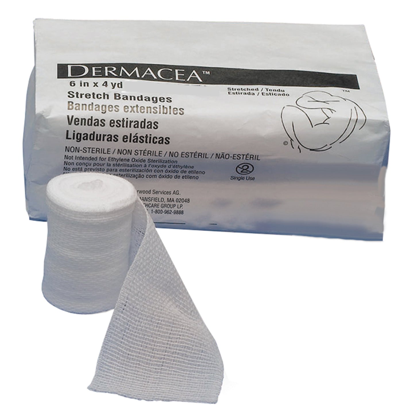 Conforming Bandage Dermacea™ 6 Inch X 4 Yard 1-Ply Sterile 1 per Pack - 441507