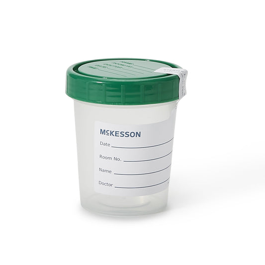Specimen Container McKesson 120 mL (4 oz.) Screw Cap Sterile Inside Only - 569