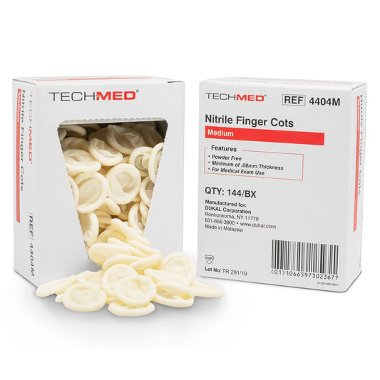 Finger Cot Tech-Med® Medium 2-1/4 Inch Length Powder Free Nitrile NonSterile - 4404M