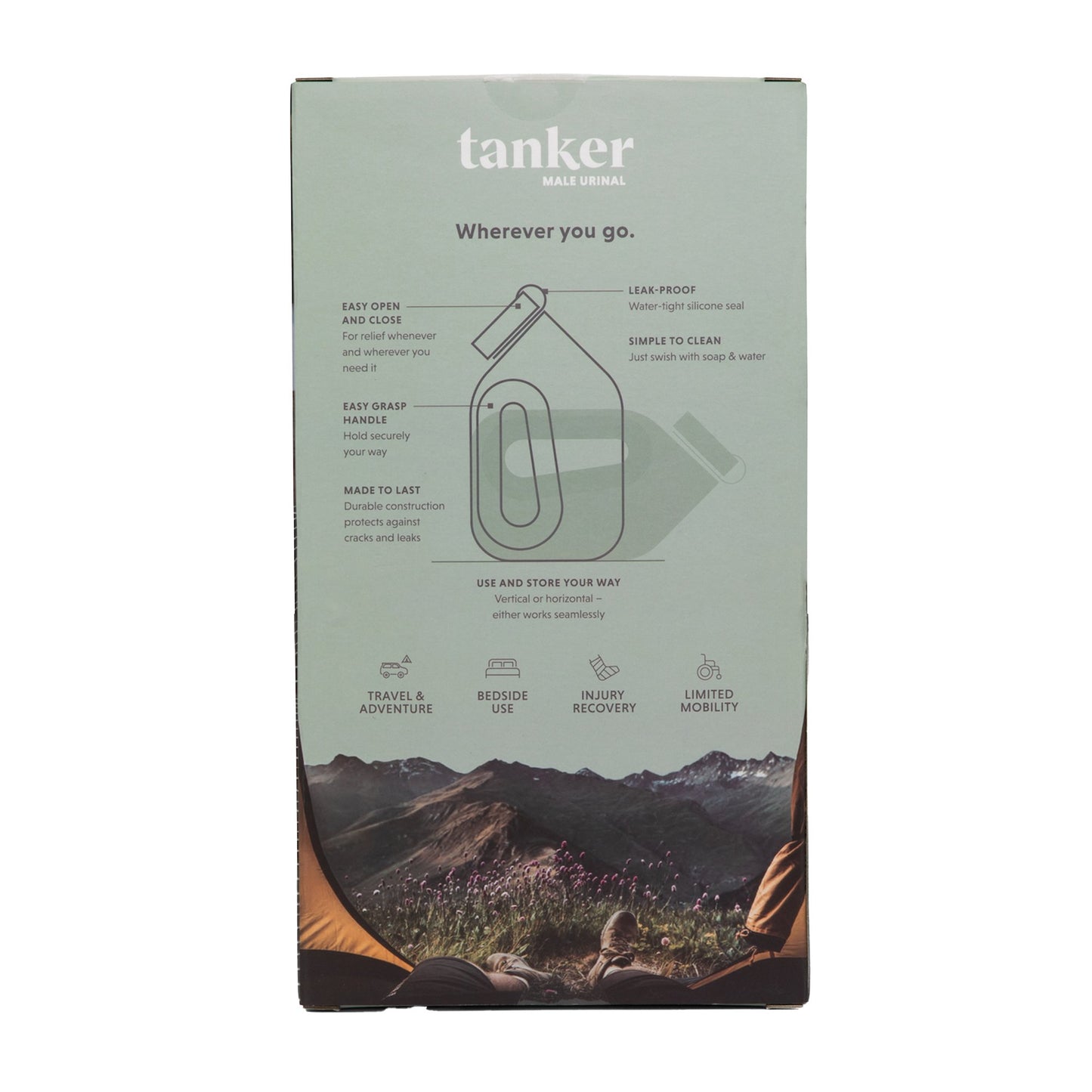 Tanker Portable Male Urinal, Khaki Green BTAPUBSM001KG