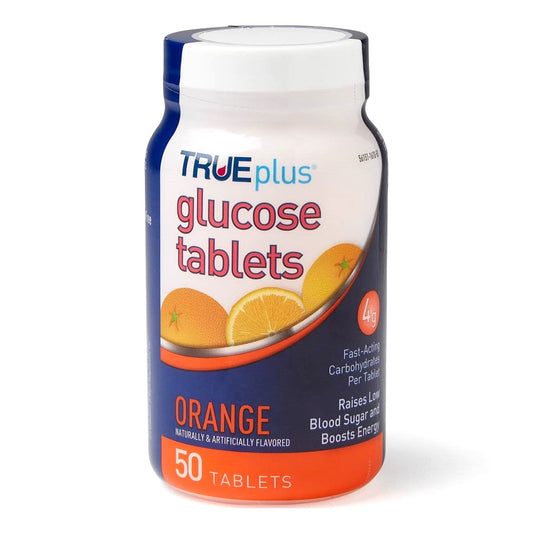 Glucose Supplement TRUEplus™ 50 per Bottle Chewable Tablet Orange Flavor - P1H01RN-50