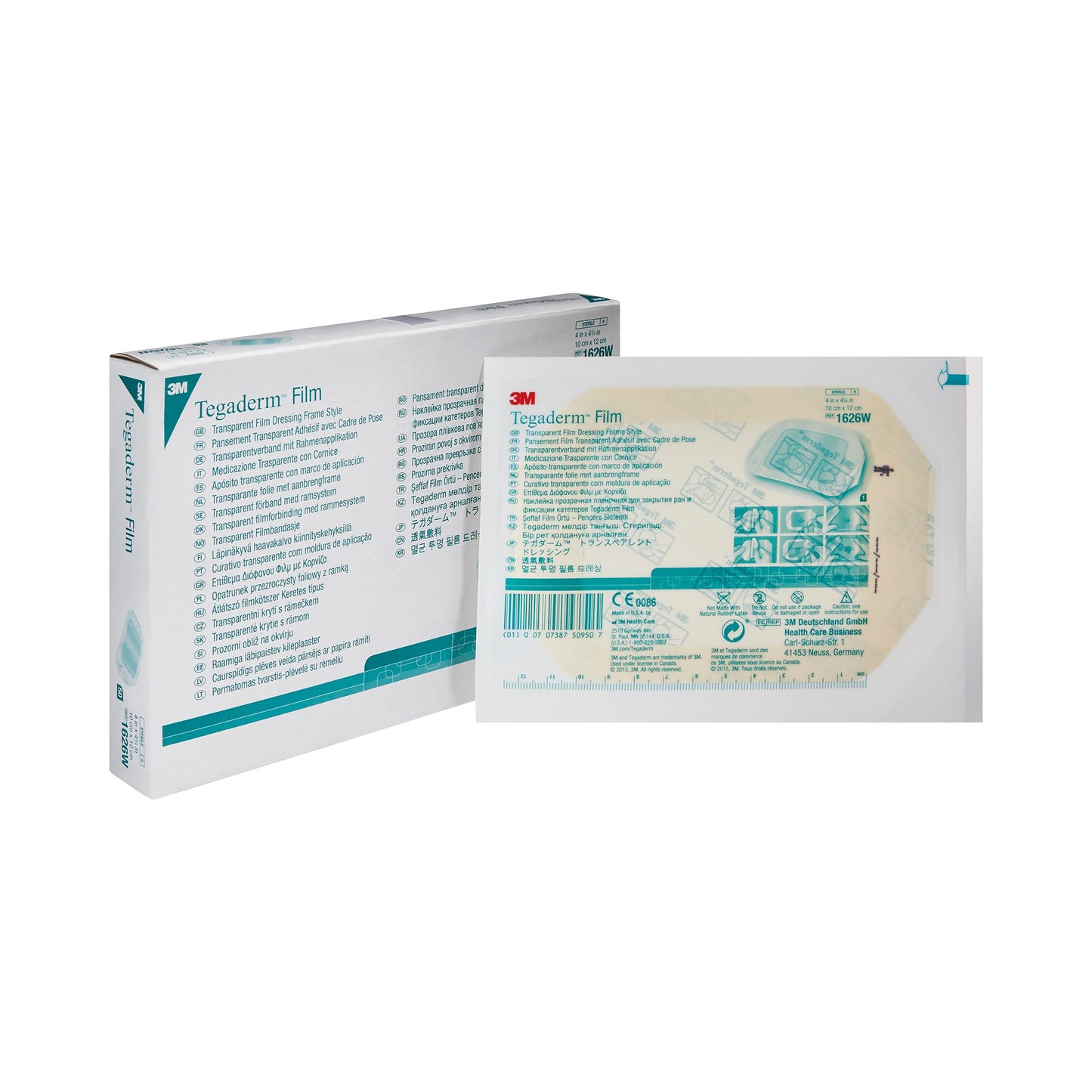 3M™ Tegaderm Transparent Film Dressing, 4 x 4-3/4 Inch 1626W