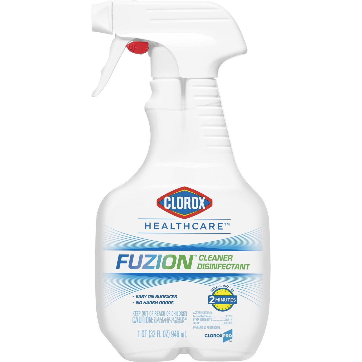 Clorox Healthcare® Fuzion™ Cleaner Disinfectant, 32-ounce Spray Bottle 31478
