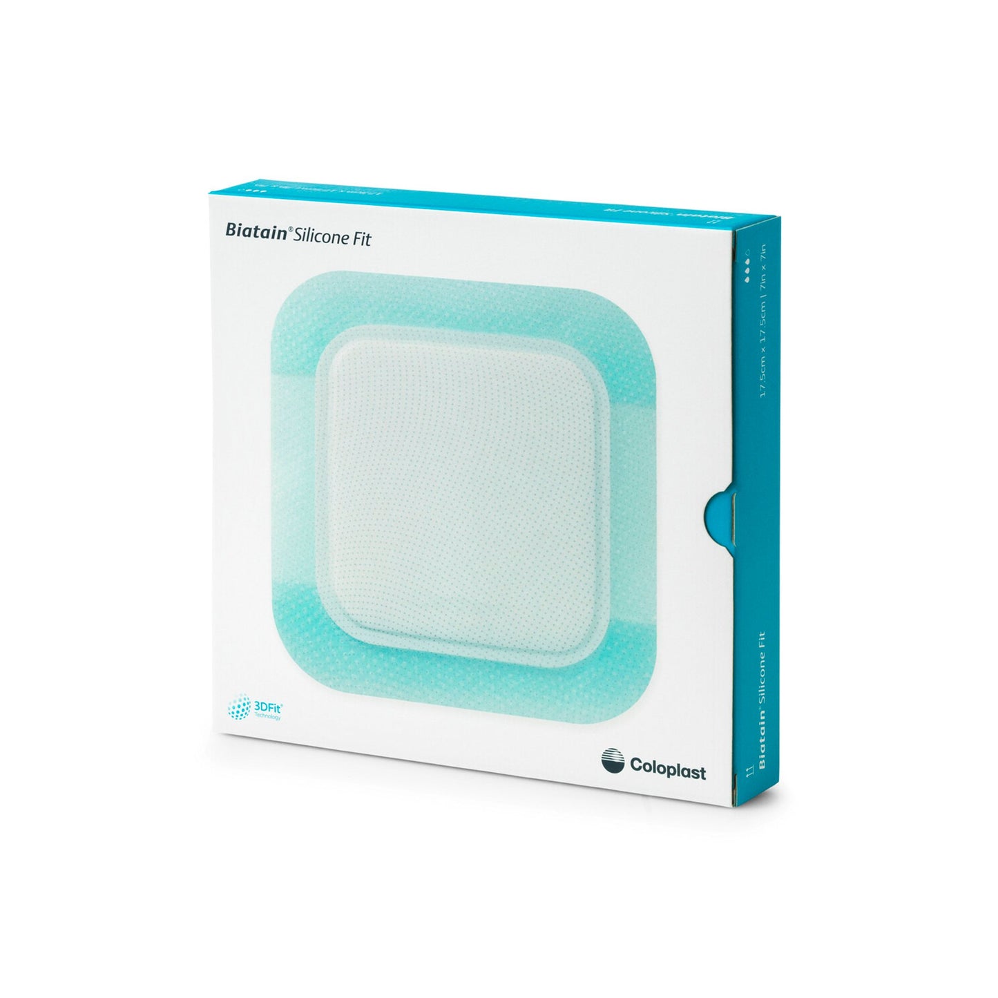 Silicone Foam Dressing Biatain® Silicone Fit 7 X 7 Inch With Border Film Backing Silicone Adhesive Square Sterile 37542