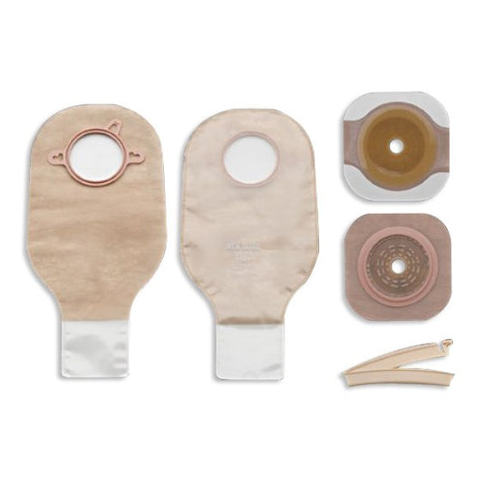 Ileostomy / Colostomy Pouch New Image™ Two-Piece System 12 Inch Length Flat, Trim to Fit Up to 1-3/4 Inch Stoma Drainable - 19103