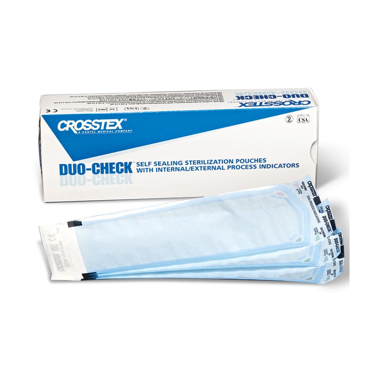 Sterilization Pouch Duo-Check® Ethylene Oxide (EO) Gas / Steam 5-1/4 X 10 Inch Transparent / Blue Self Seal Paper / Film - SCM