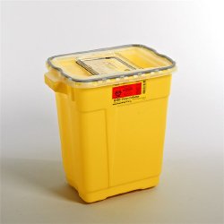 BD™ Chemotherapy Sharps Container, 9 Gallon, 18-1/2 x 17-3/4 x 11-3/4 Inch 305604