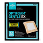 Foam Dressing Optifoam® Gentle EX 4 X 4 Inch With Border Waterproof Backing Silicone Face and Border Square Sterile MSCEX44EP