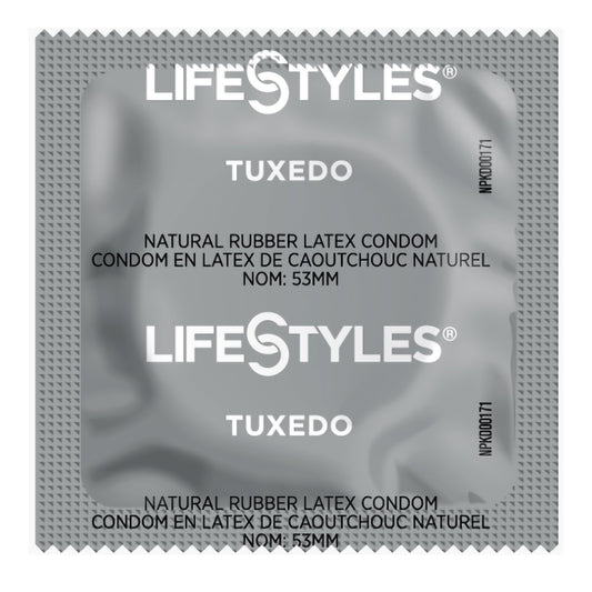 Condom Lifestyles® Tuxedo™ Lubricated One Size Fits Most 1,008 per Case - 310158