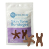 Waterproof Adhesive Strip Tru-Colour® Assorted Sizes Fabric Knuckle / Fingertip Dark Brown Sterile - TCB-PKF