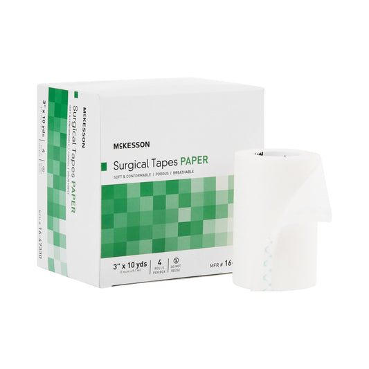 Medical Tape McKesson White 3 Inch X 10 Yard Paper NonSterile - 16-47330