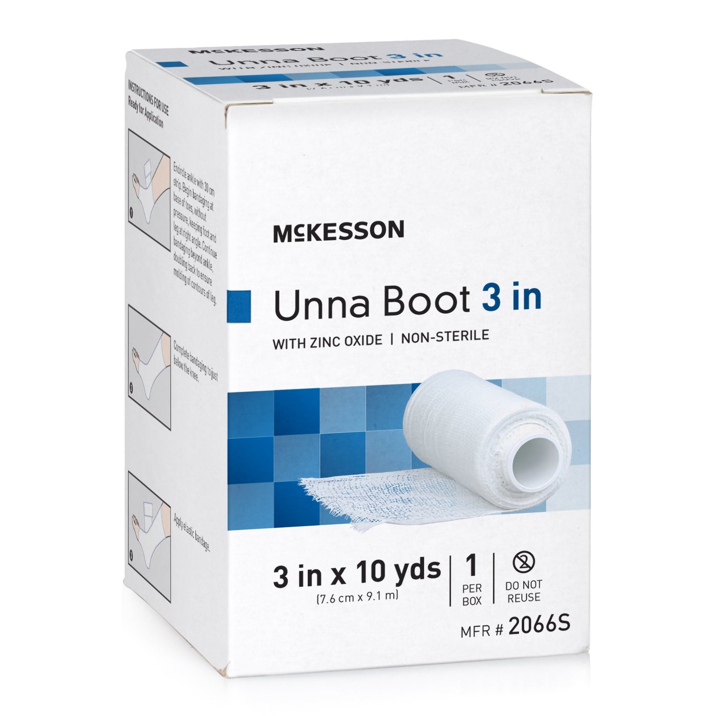 McKesson Zinc Oxide Unna Boot, 3 Inch x 10 Yard 2066S