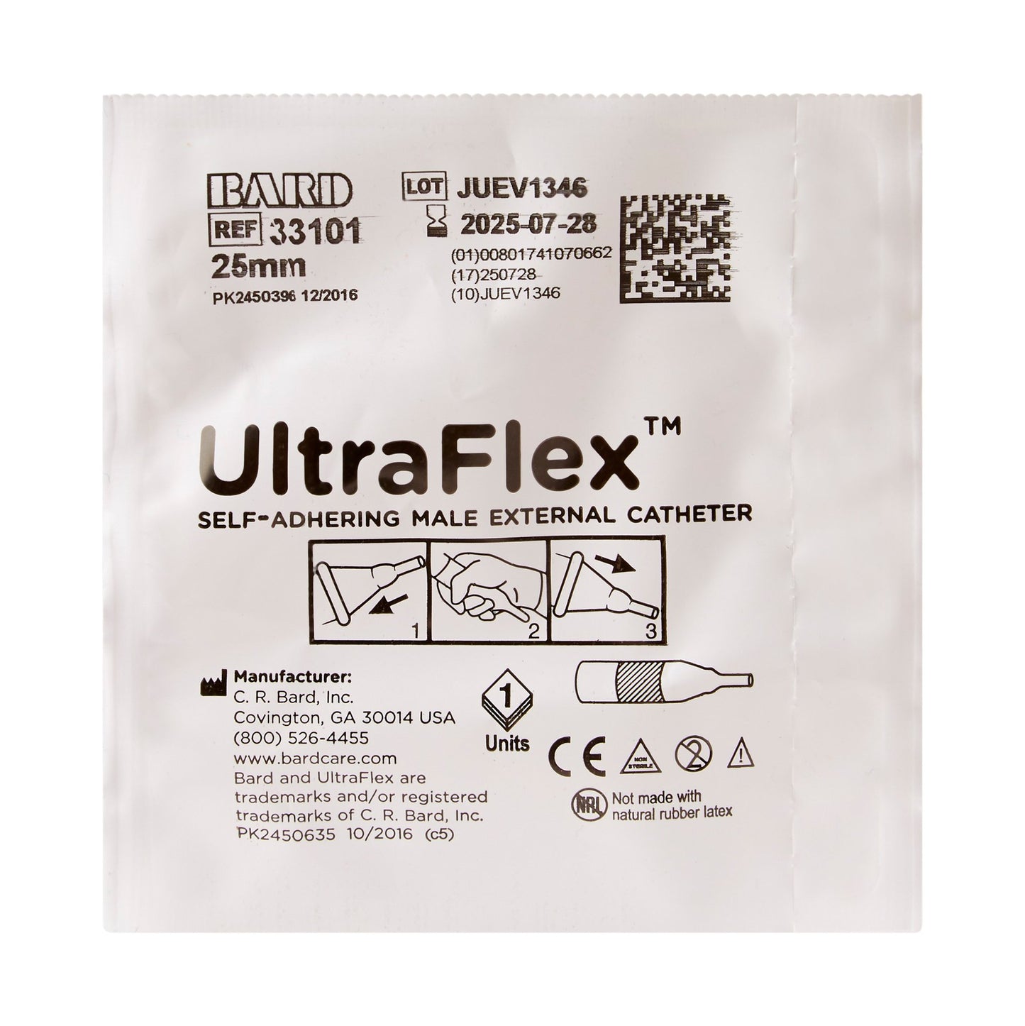 Bard UltraFlex® Male External Catheter, Small 33101