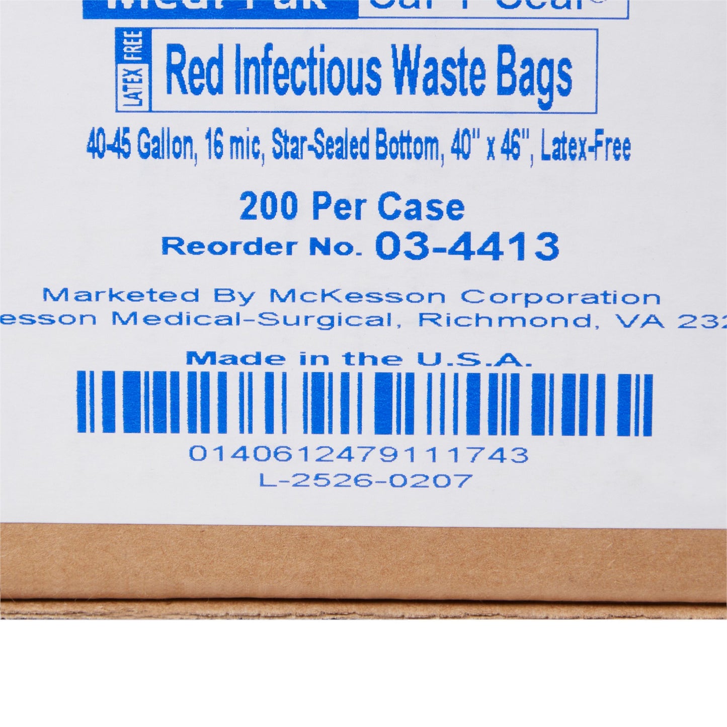 SAF-T-SEAL® Infectious Waste Bag, 40-45 gal 03-4413