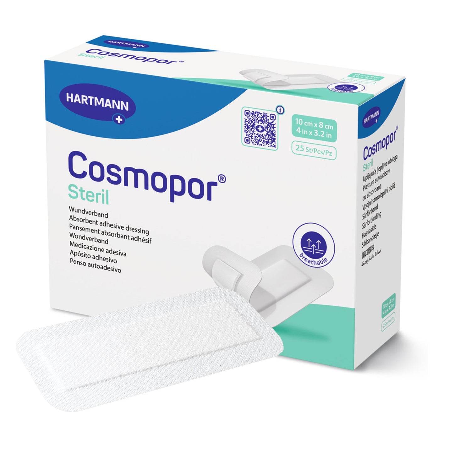 Cosmopor® White Adhesive Dressing, 3-1/8 x 4 Inch 900806
