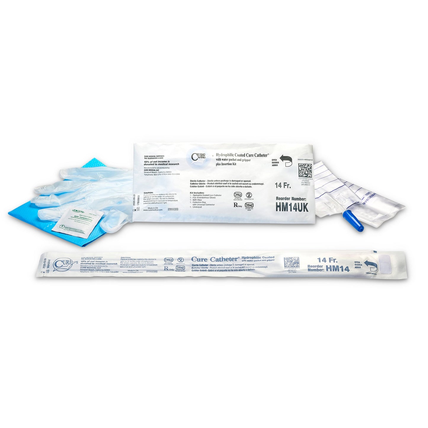 Cure Medical Cure Catheter Urethral Catheter HM14UK, 1 Each