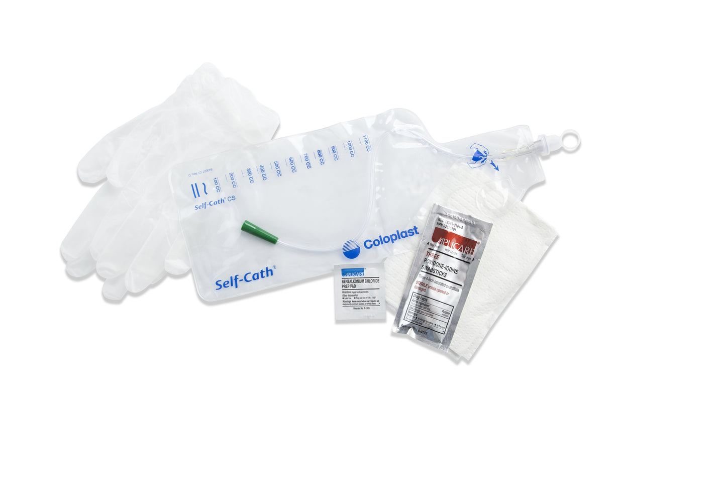Intermittent Closed System Catheter Tray Self-Cath® Straight Tip 12 Fr. Without Balloon Lubricated PVC - 1012