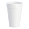 Dart Insulated Styrofoam Beverage Drinking Cups, White, 16 ounce 16J16
