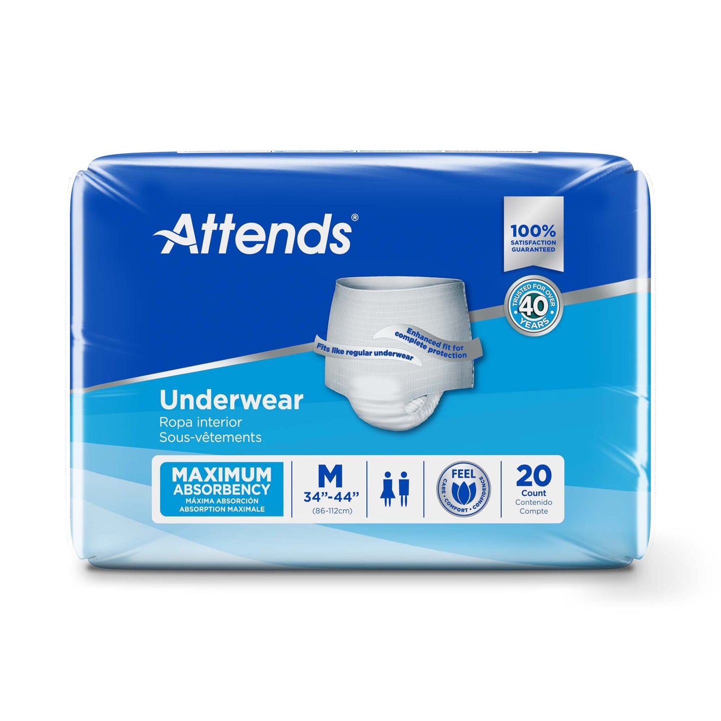 Attends® Extra Absorbency Underwear, Medium AP0720
