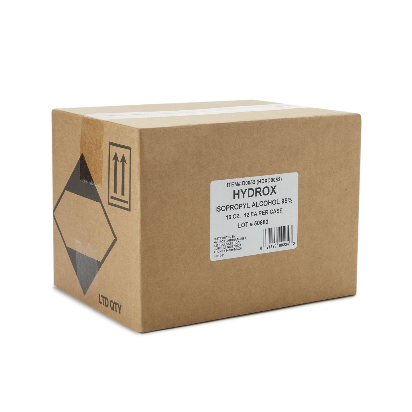 Hydrox Isopropyl Alcohol, 99% Strength Alcohol for Technical Use, 16 ounces D0052