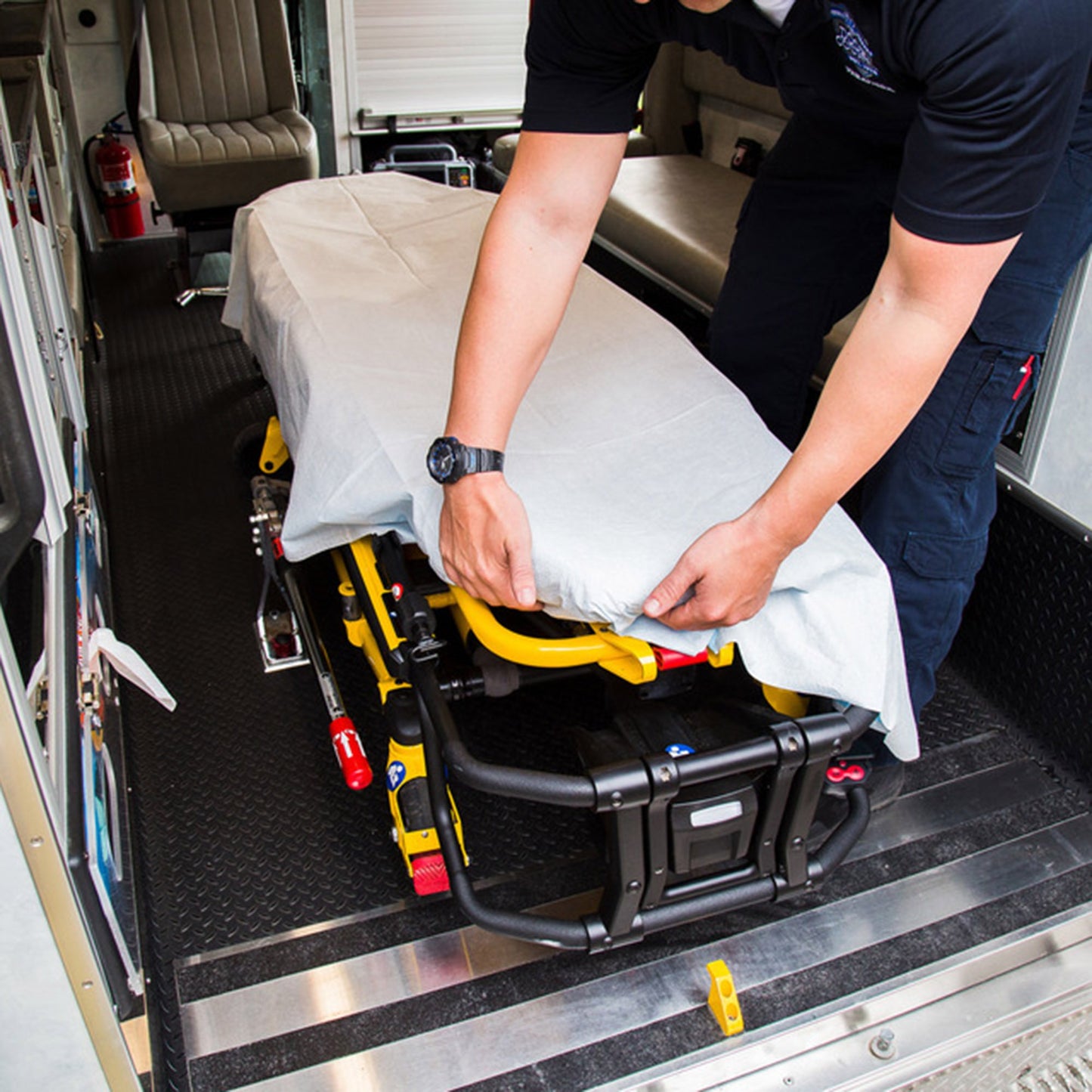 Graham Medical White Flat Stretcher Sheet, 40 x 72 Inch 70304N