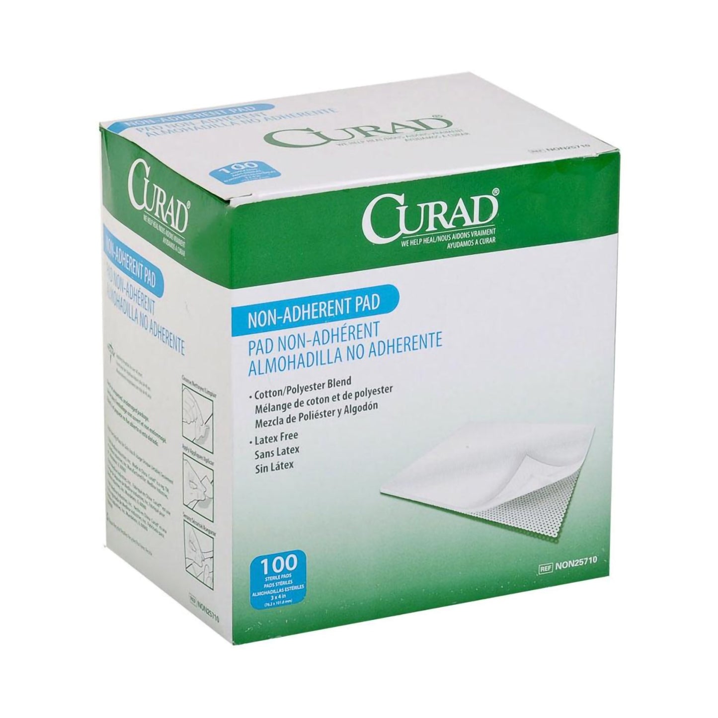 Curad® Sterile Nonadherent Pad, 3 x 4 Inch NON25710