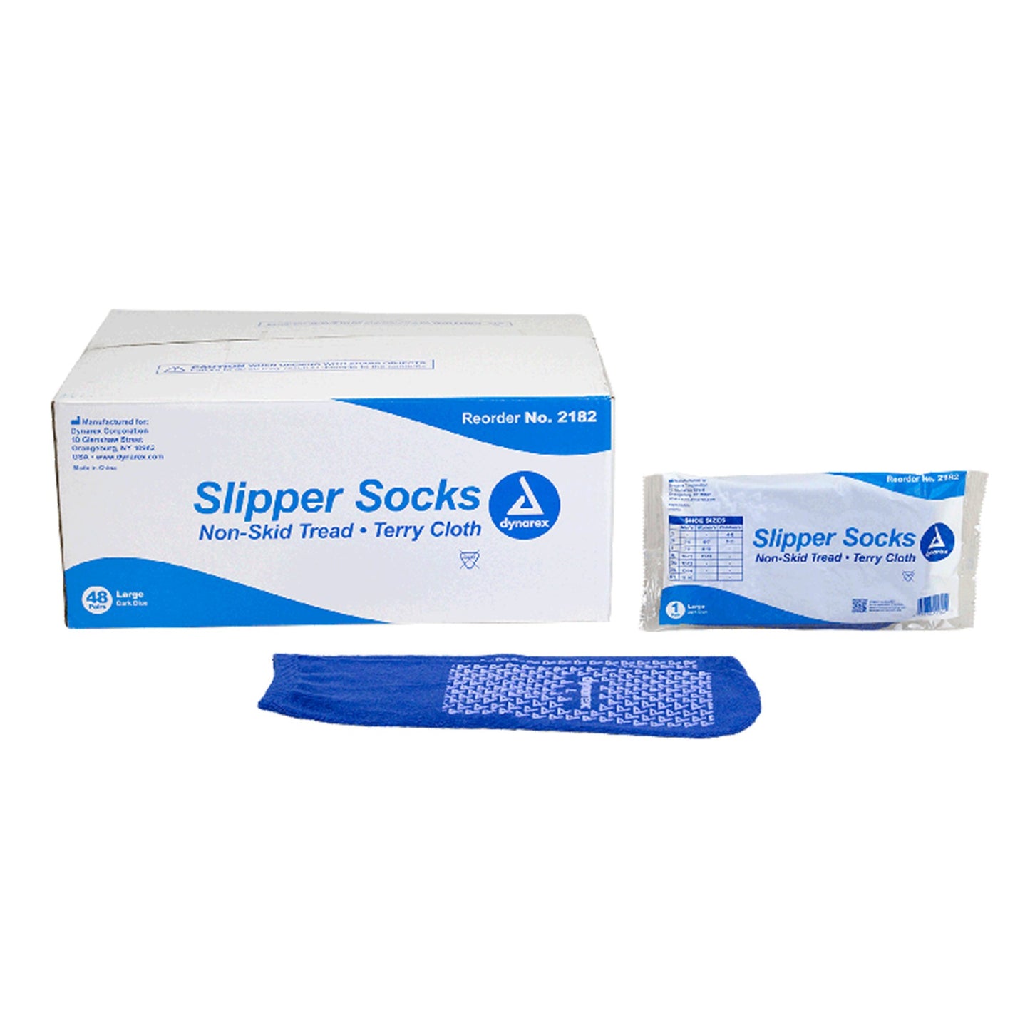 Dynarex® Single Tread Slipper Socks, Large 2182