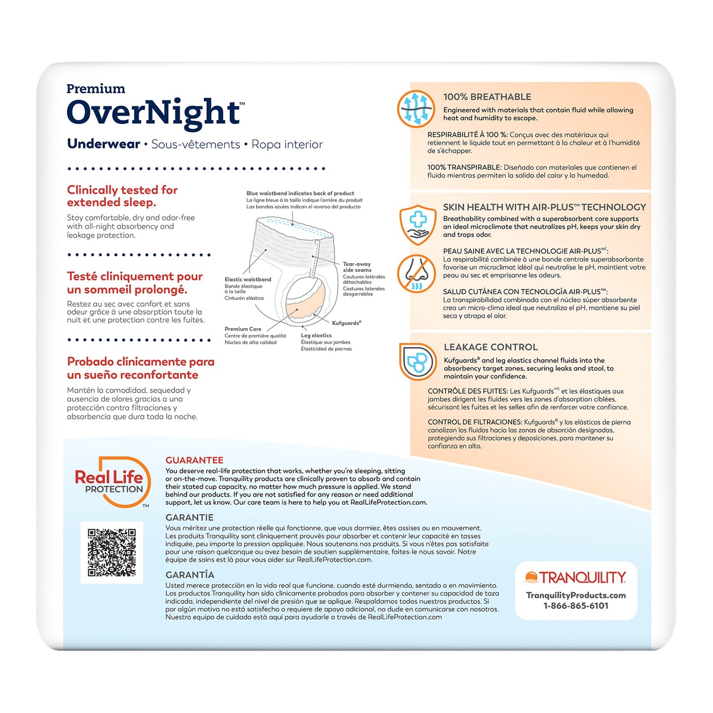 Tranquility Premium OverNight Disposable Absorbent Underwear, XL 2117