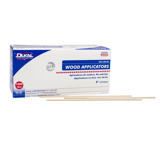 Applicator Stick Dukal™ Without Tip Wood Shaft 6 Inch NonSterile 1000 per Pack - 9000
