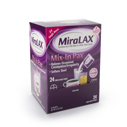 Laxative MiraLAX® Powder 24 per Box 17 Gram Strength Polyethylene Glycol 3350 - 11523726808