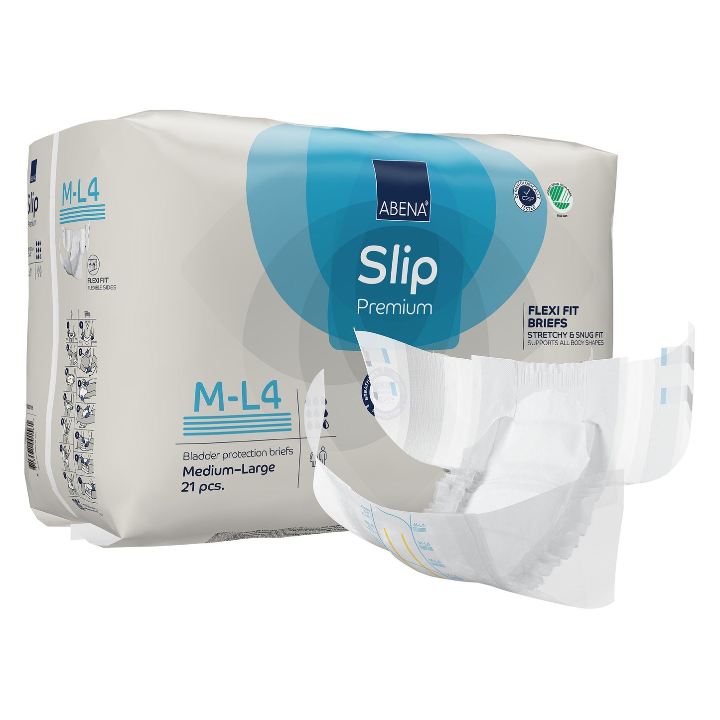 Abena® Slip Premium Flexi Fit Incontinence Briefs, M-L4 1000021166