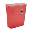 Sharps Container In-Room™ Translucent Red Base 13-3/4 H X 13-3/4 W X 6 D Inch Vertical Entry 3 Gallon - 8527R