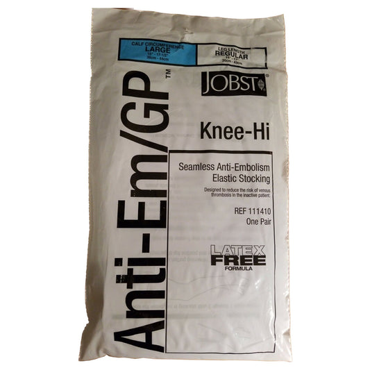 Anti-embolism Stocking JOBST® Anti-embolism/GPT™ Knee High Large / Regular White Inspection Toe - 111410