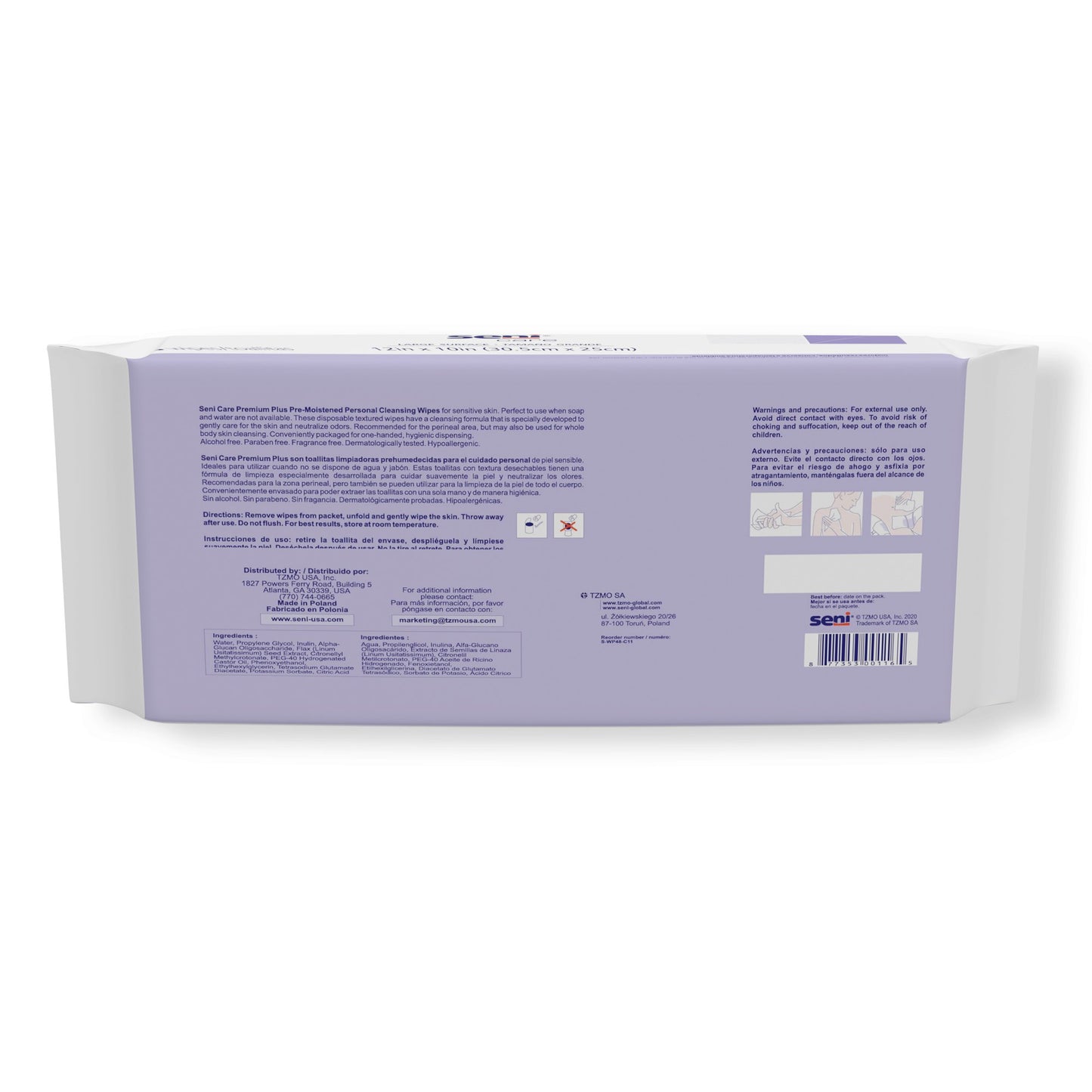 Seni® Care Premium Plus Personal Cleansing Wipes S-WP48-C11