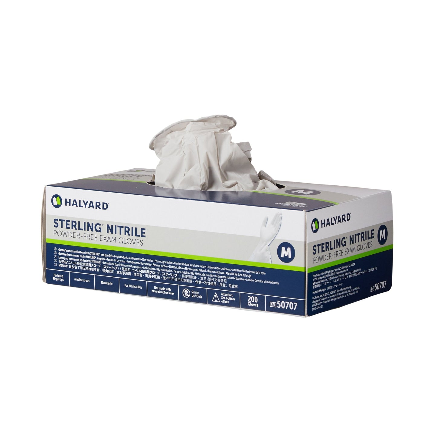 Sterling® Nitrile Exam Glove, Medium, Gray 50707
