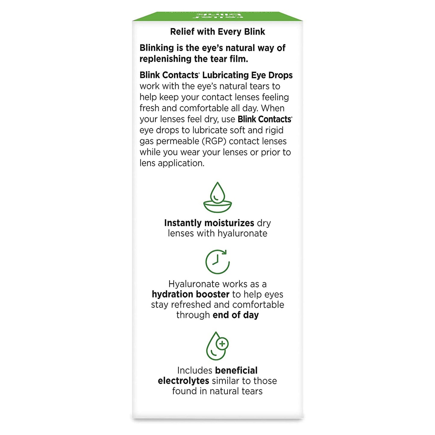 Blink Contacts Purified Water / Sodium Chloride Contact Lens Solution, 0.34 oz. 82744400032