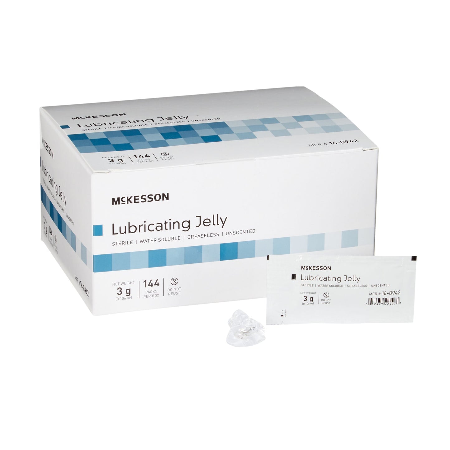 Lubricating Jelly McKesson 3 Gram Individual Packet Sterile - 16-8942