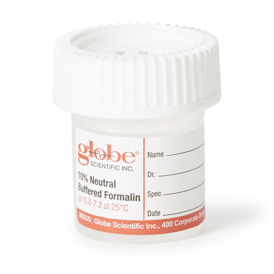 Prefilled Formalin Container Click-It™ 38 X 44 mm 10 mL Fill in 20 mL (0.67 oz.) Screw Cap Warning Label / Patient Information NonSterile - 6518FL