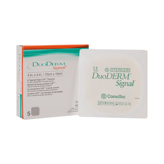 Hydrocolloid Dressing DuoDERM® Signal® CGF® Foam Backing 4 X 4 Inch Square Hydrocolloid - 403326