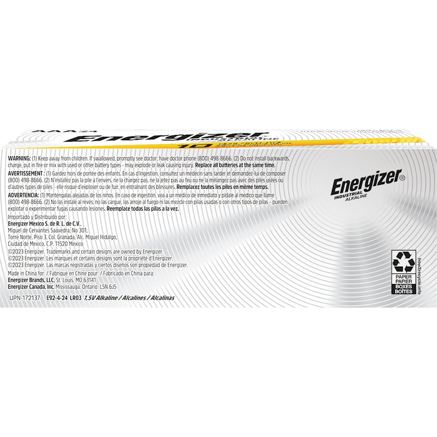 Energizer® Industrial® Alkaline Battery, C EN93