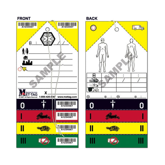 Mettag Products Inc Mettag Triage Tag, 4 x 8-1/4 Inch MT-137, Box of 50