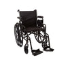 Lightweight Wheelchair McKesson Dual Axle Desk Length Arm Swing-Away Footrest Black Upholstery 18 Inch Seat Width Adult 300 lbs. Weight Capacity - 146