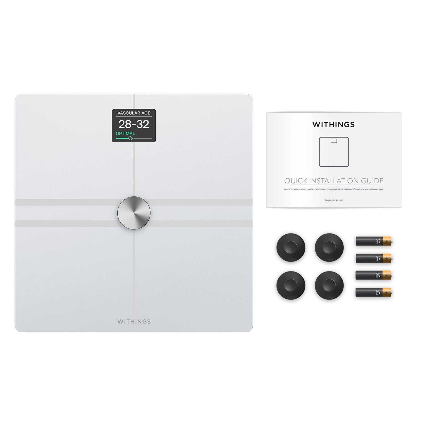 Withings Body Comp Wifi Smart Scale, White WBS12-WHITE-ALL-INTER