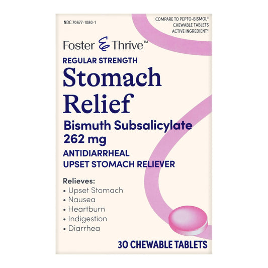 Foster & Thrive™ Stomach Relief 262 mg Bismuth Salicylate Chewable Tablets 70677108001