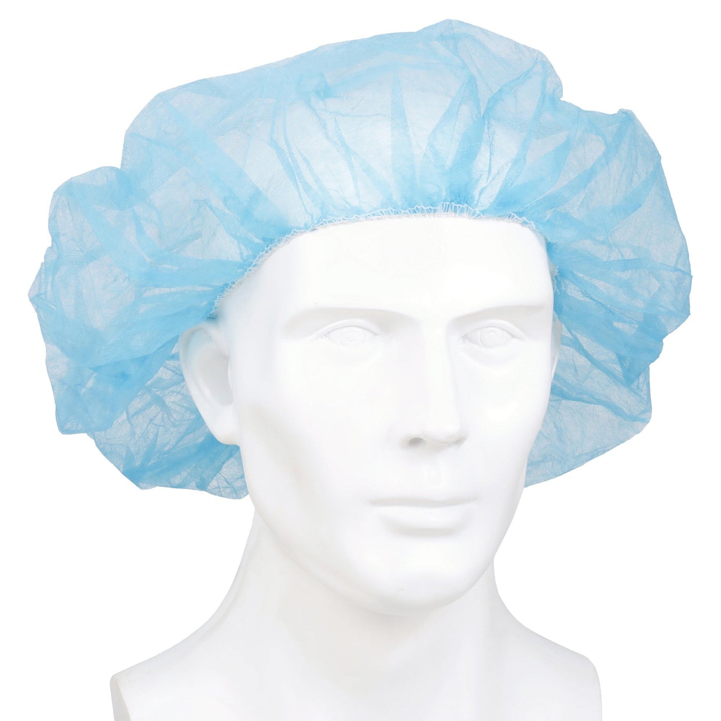 McKesson Disposable Bouffant Surgical Caps, Blue, Elastic Closure, 21" 40171100