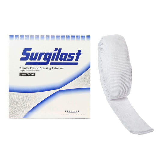 Elastic Net Retainer Dressing Surgilast® Tubular Elastic 25 Yard Size 3 White Medium Hand / Arm / Leg / Foot NonSterile - GL703