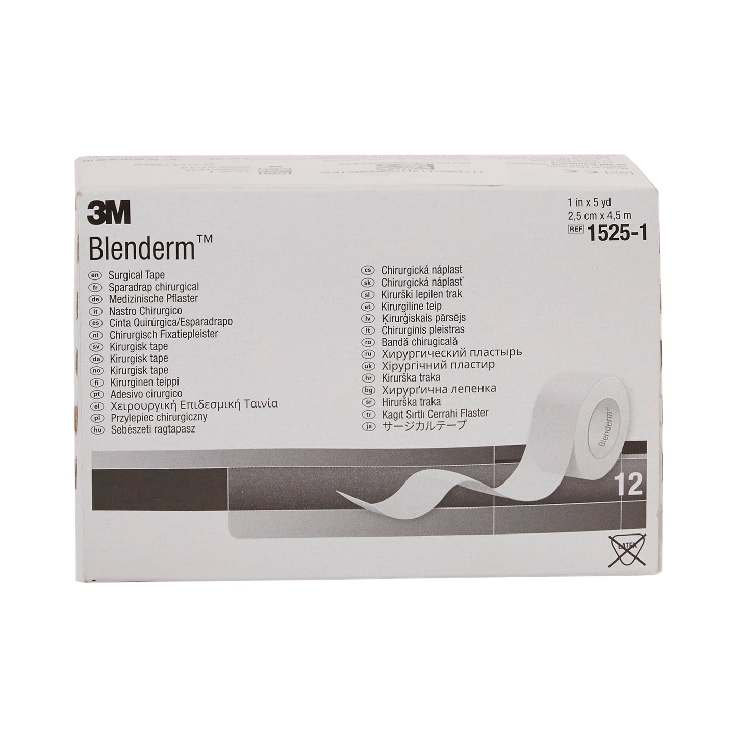 3M™ Blenderm™ Plastic Medical Tape, 1 Inch x 5 Yard, Transparent 1525-1