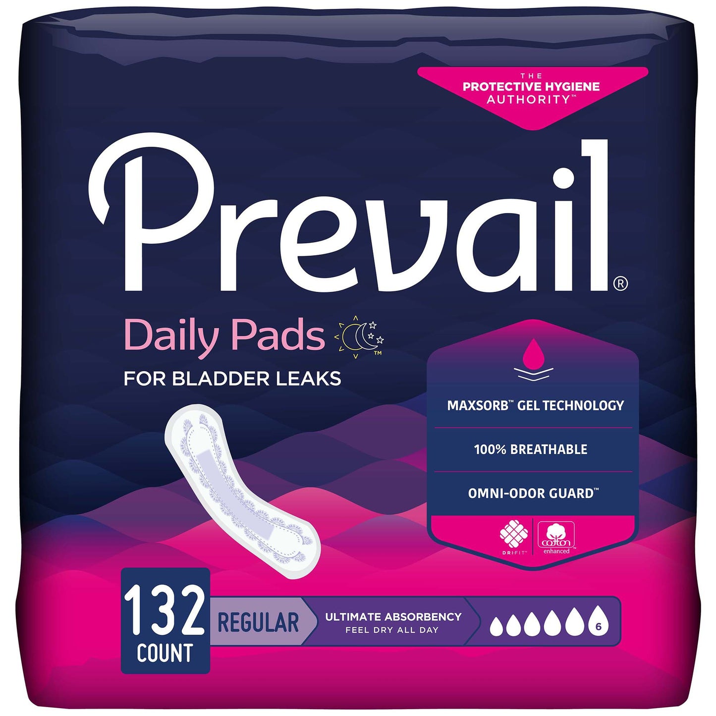 Prevail® Daily Pads Ultimate Bladder Control Pad, 16-Inch Length PV-923/1
