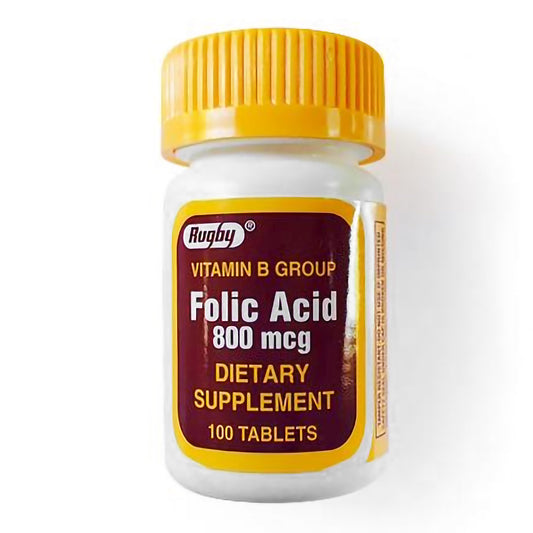 Rugby® Folic Acid (Vitamin B-9) Tablets 80681007400